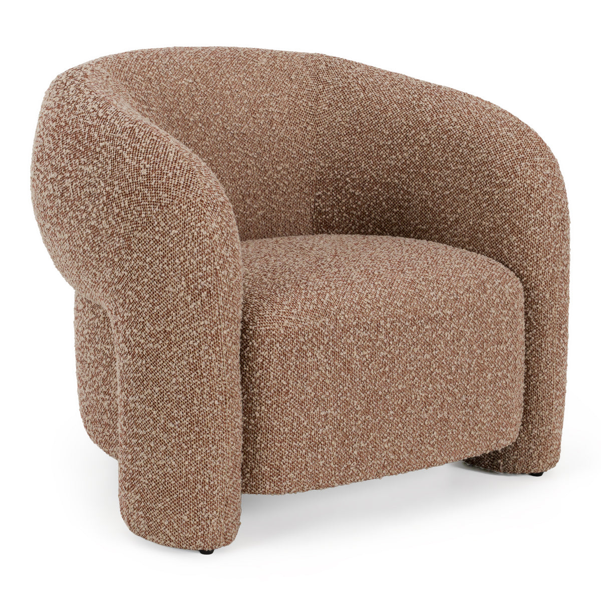 Bates Modern Brick Fabric Accent Chair + Ottoman