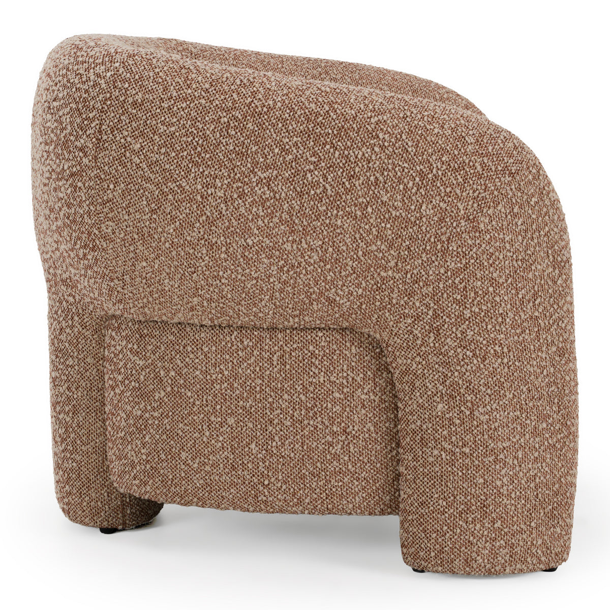 Bates Modern Brick Fabric Accent Chair + Ottoman