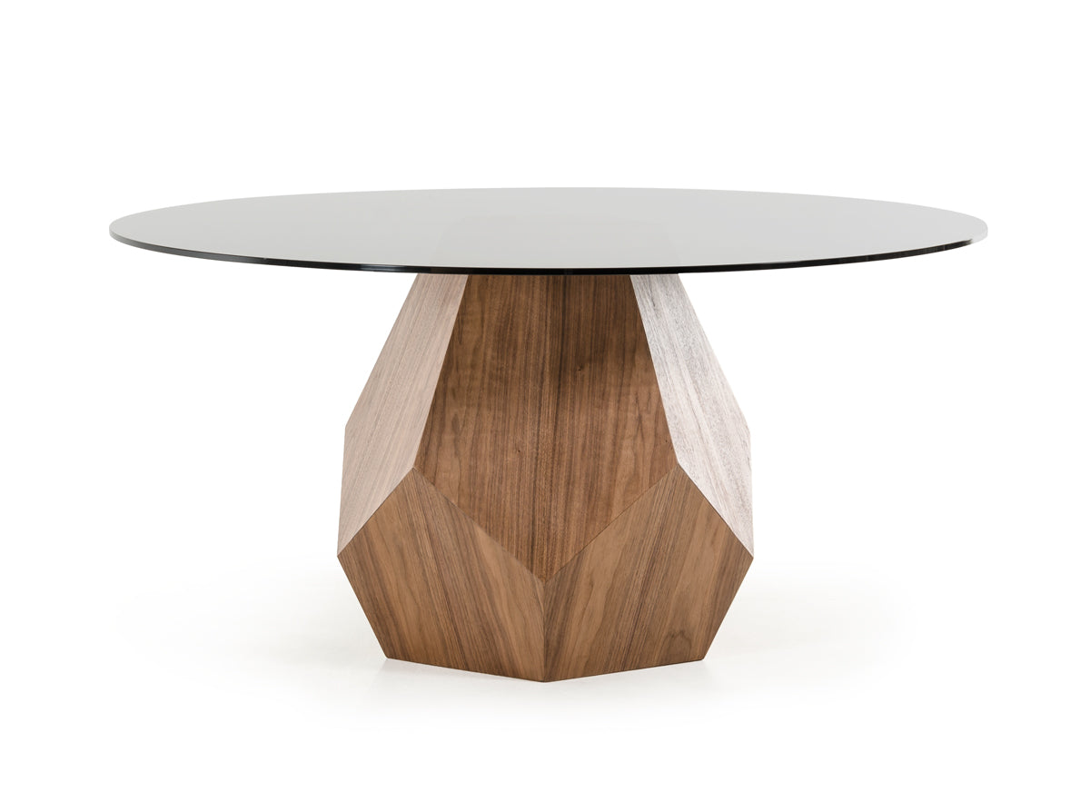 Rackham Mid-Century Walnut Round Dining Table
