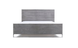 Charlene Modern Grey Elm & Stainless Steel Bed