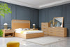 Gavin Modern Natural Ash + Rattan Bed