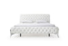 Eastern King Legend Modern White Bonded Leather Bed