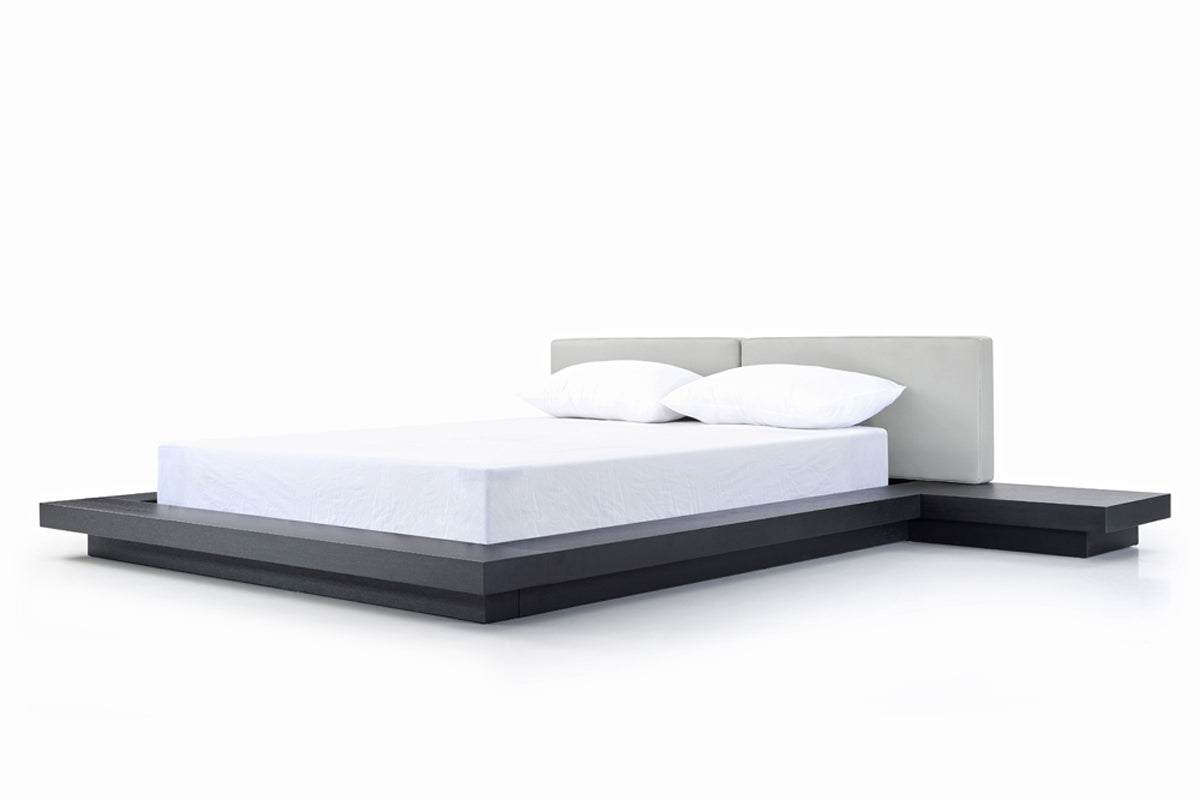 Opal Modern Wenge & Grey Platform Bed