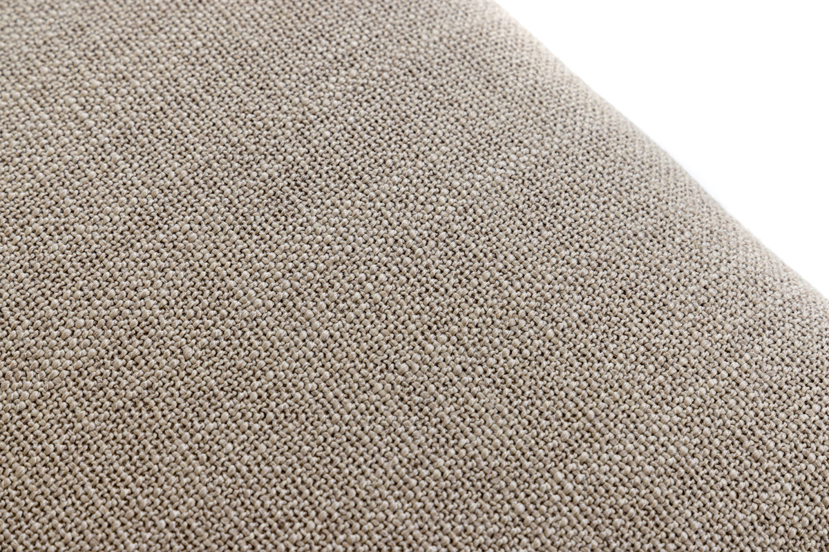 Beasley Modern Beige Linen + Brass Dining Chair