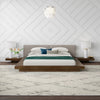 Tokyo Contemporary Walnut and Grey Platform Bed
