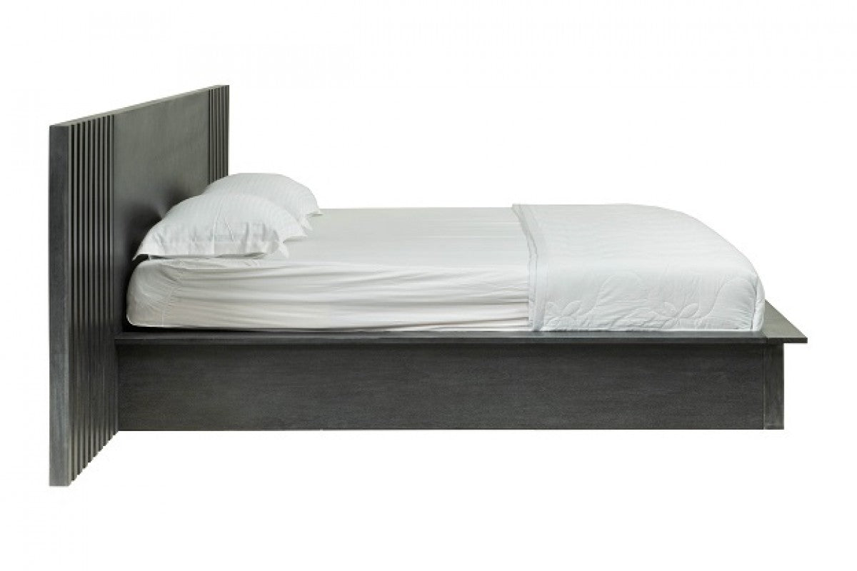 Manchester- Contemporary Platform Dark Grey Bed with Drawers