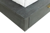 Manchester- Contemporary Platform Dark Grey Q Bed