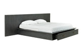 Manchester- Contemporary Platform Dark Grey Q Bed