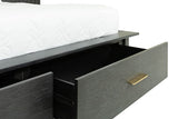 Manchester- Contemporary Platform Dark Grey Q Bed
