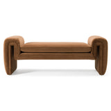 Bentley Modern Brown Velvet Bench