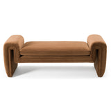 Bentley Modern Brown Velvet Bench