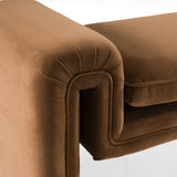 Bentley Modern Brown Velvet Bench