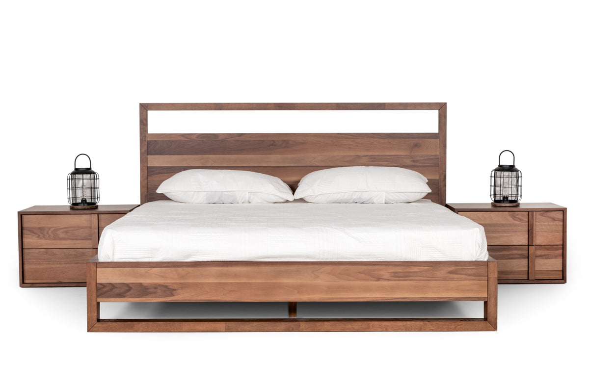Queen Berlin Modern Walnut Bed