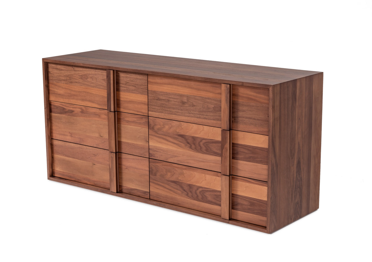 Eastern King Berlin Modern Walnut Bedroom Set