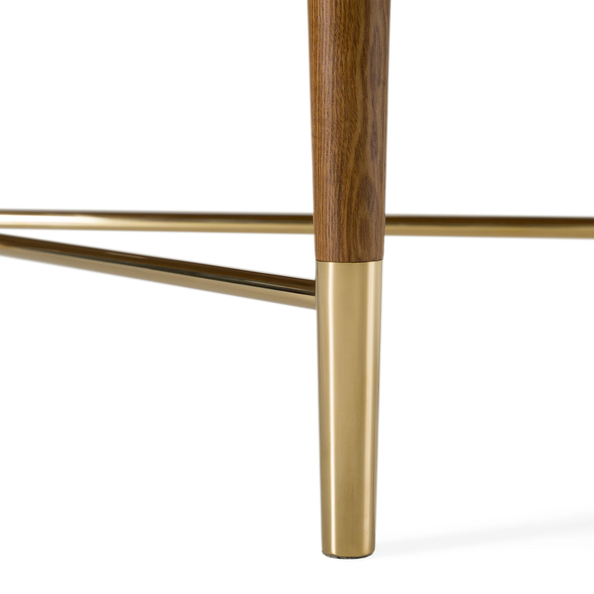Bernard Mid-Century Modern Walnut & Gold Buffet