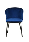 Bessie Modern Blue Velvet Dining Chair (Set of 2)