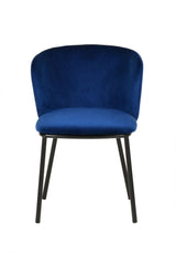 Bessie Modern Blue Velvet Dining Chair (Set of 2)