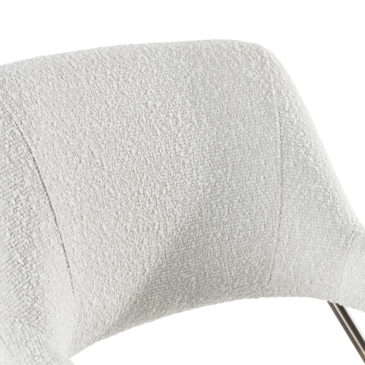 Betty Modern Off-White Fabric + Bronze Dining Chair