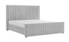 Queen Beverly Modern Grey Velvet Bed