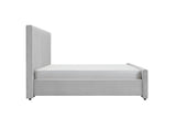 Eastern King Beverly Modern Grey Velvet Bed