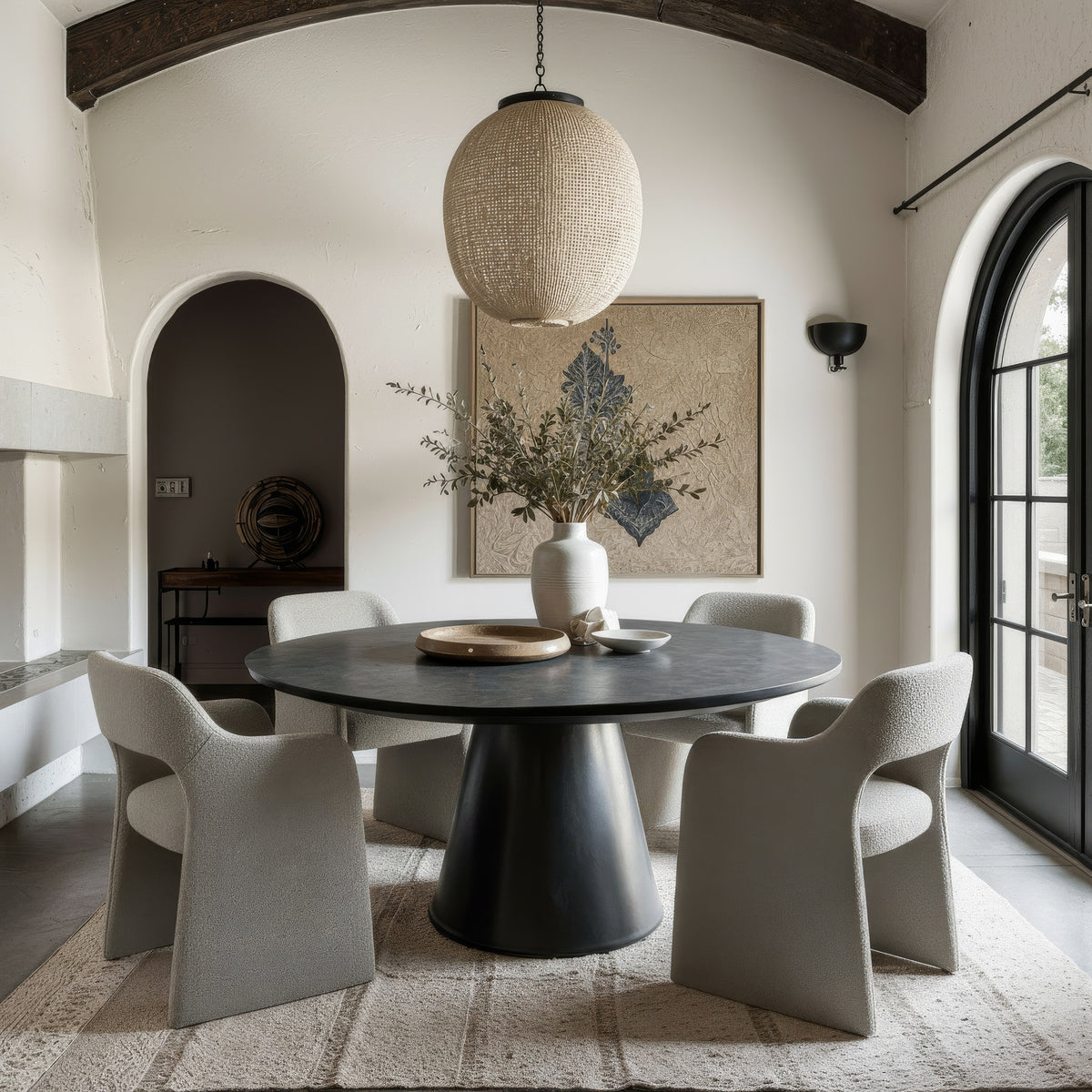 Bishop Modern Grey Fabric Dining Chair