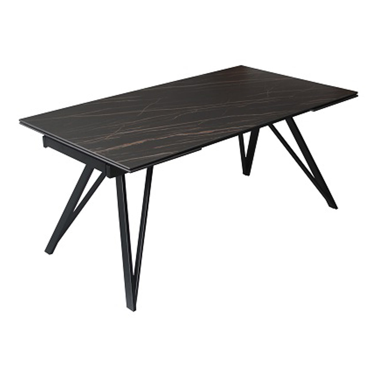 Bobby Modern Black Ceramic Extendable Dining Table