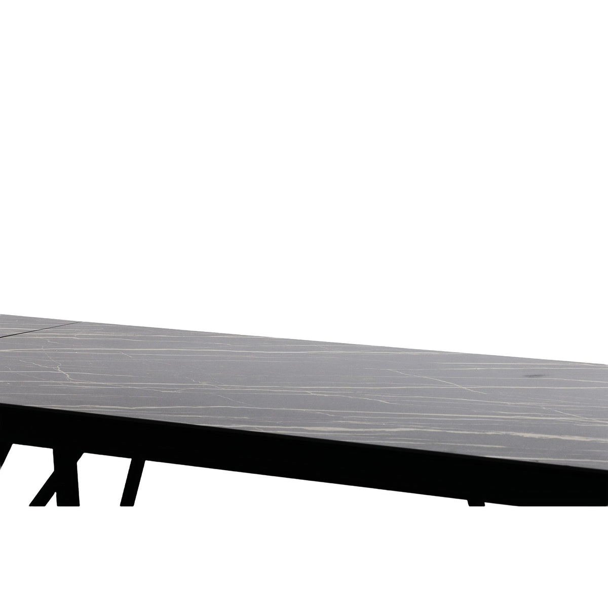 Bobby Modern Black Ceramic Extendable Dining Table