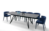 Bobby Modern Black Ceramic Extendable Dining Table
