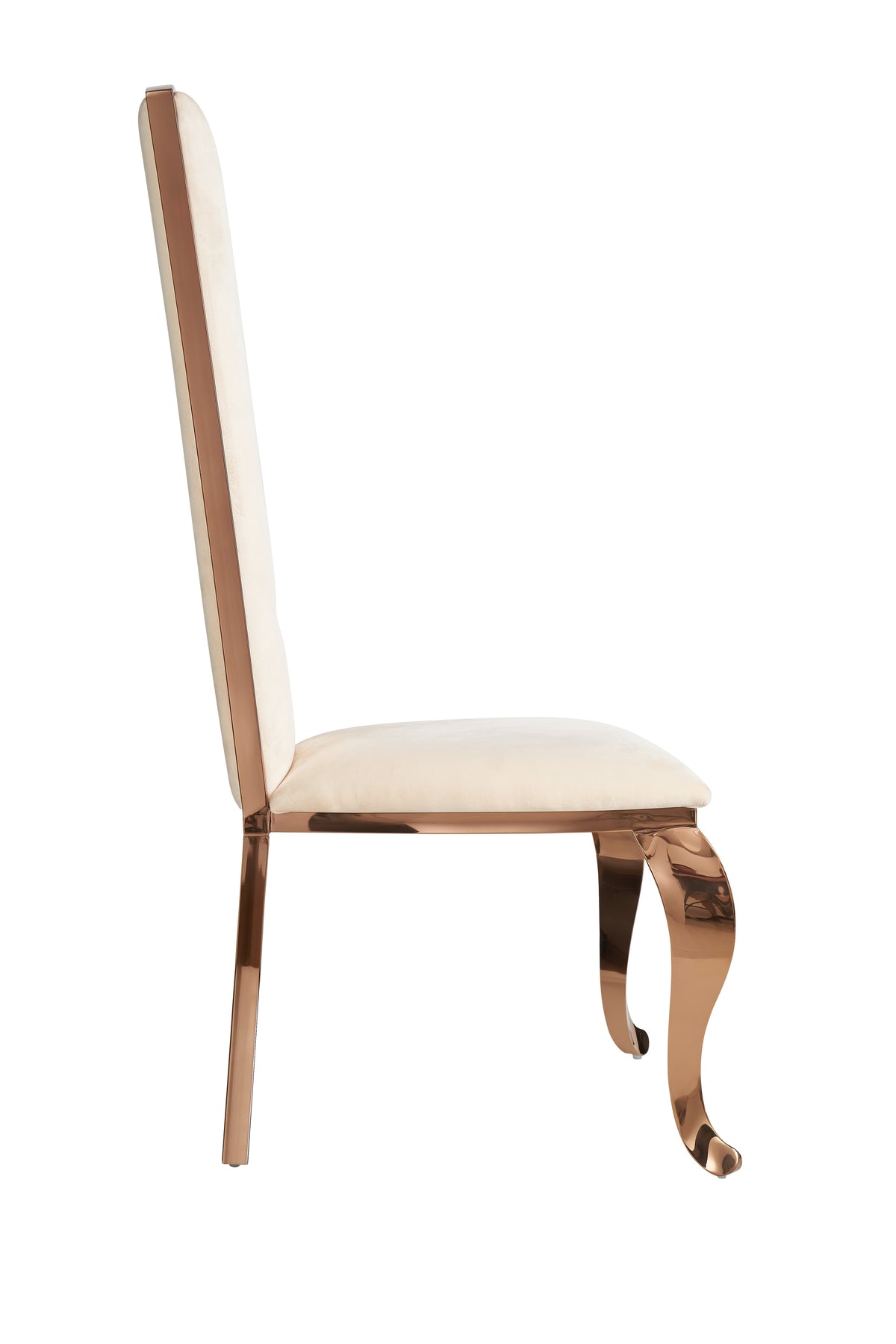Bonnie Beige Velvet & Rose Gold Dining Chair (Set of 2)
