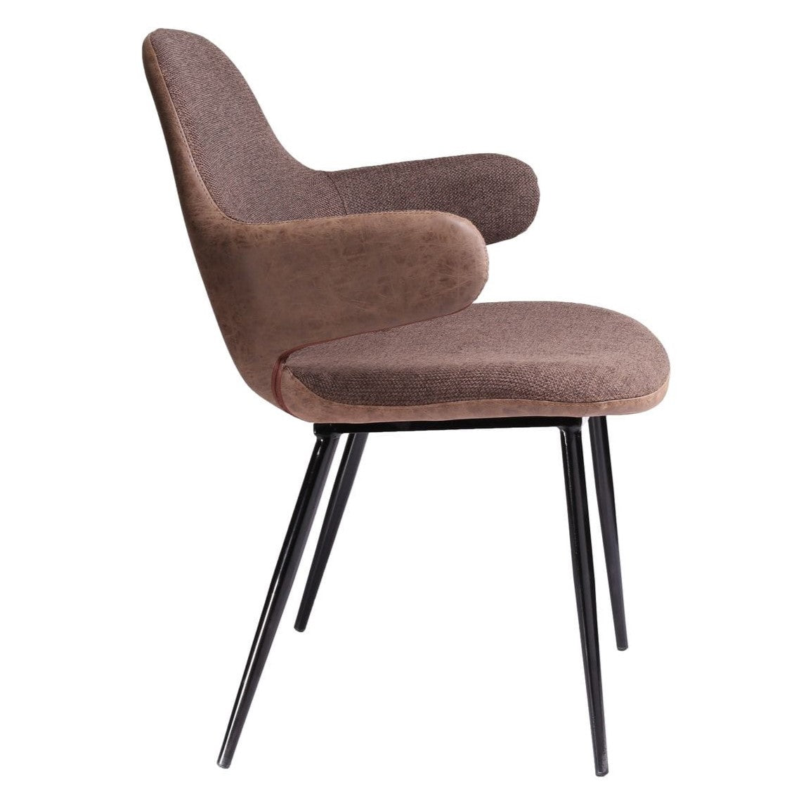 Bontura Modern Brown Fabric & Leatherette Accent Chair
