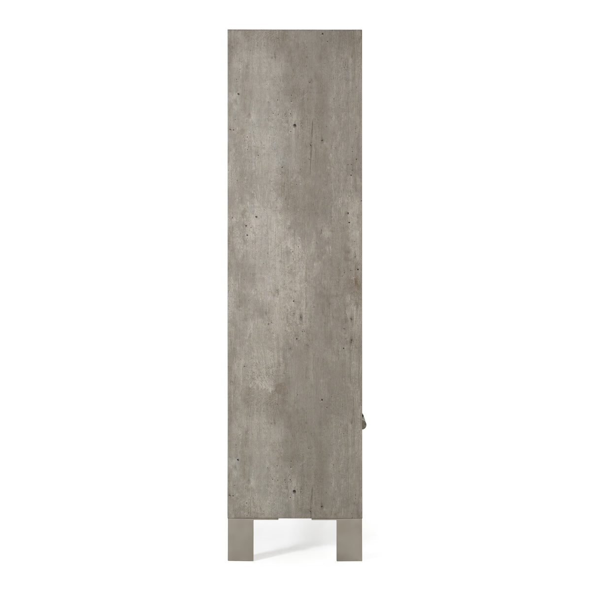 Boston Modern Brown Oak & Faux Concrete Bookcase