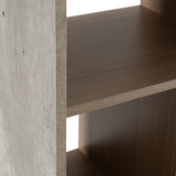 Boston Modern Brown Oak & Faux Concrete Bookcase