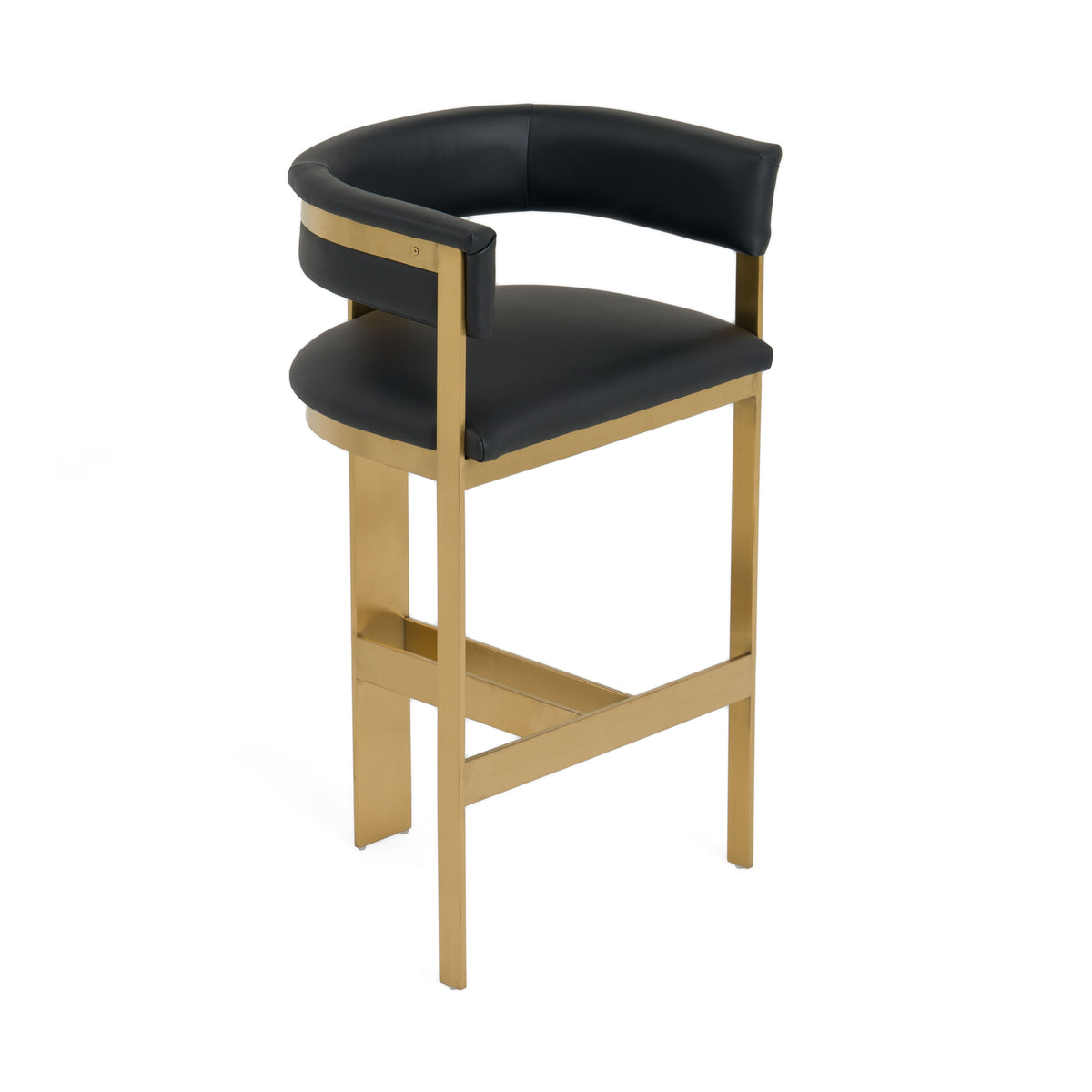 Boswell Modern Black + Matte Gold Barstool