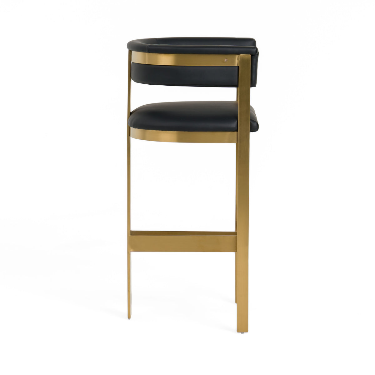Boswell Modern Black + Matte Gold Barstool