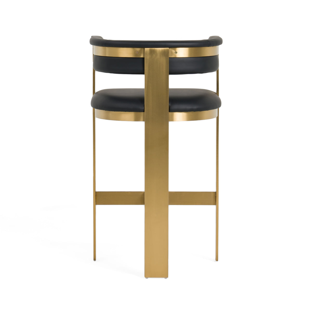 Boswell Modern Black + Matte Gold Barstool