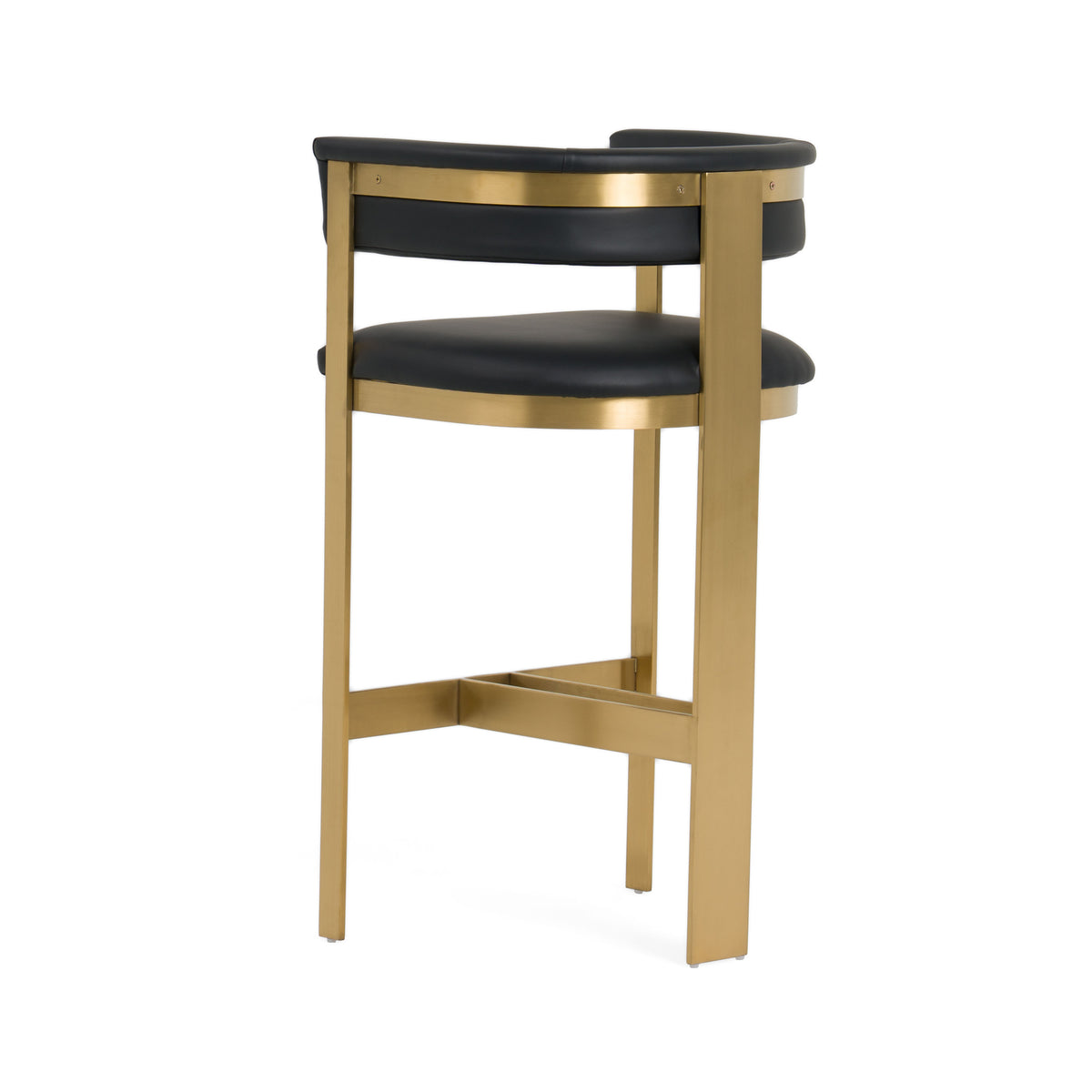 Boswell Modern Black + Matte Gold Barstool