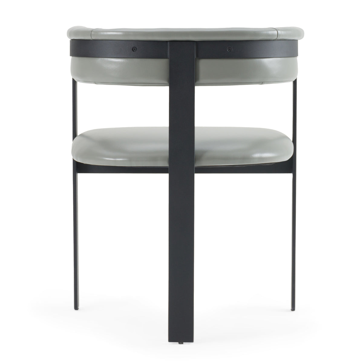 Boswell Modern Grey Faux Leather + Black Dining Chair