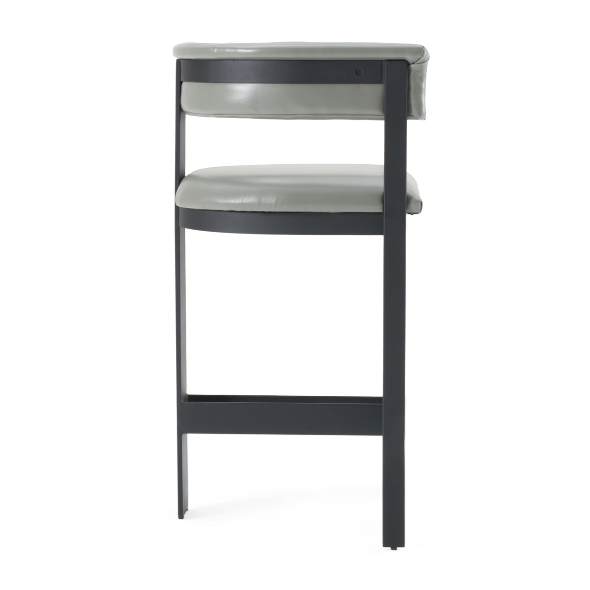 Boswell Modern Grey Faux Leather + Black Counter Chair