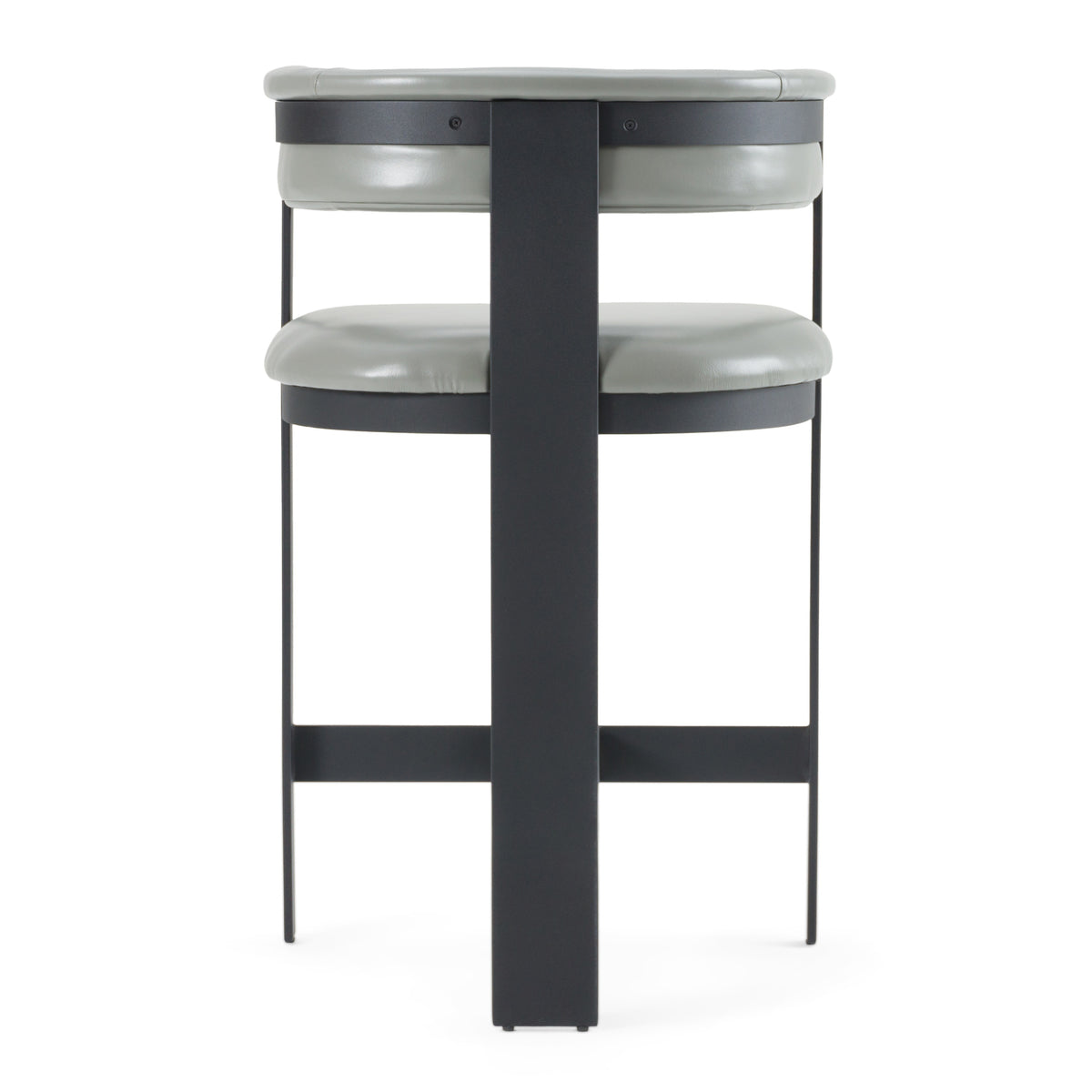 Boswell Modern Grey Faux Leather + Black Counter Chair