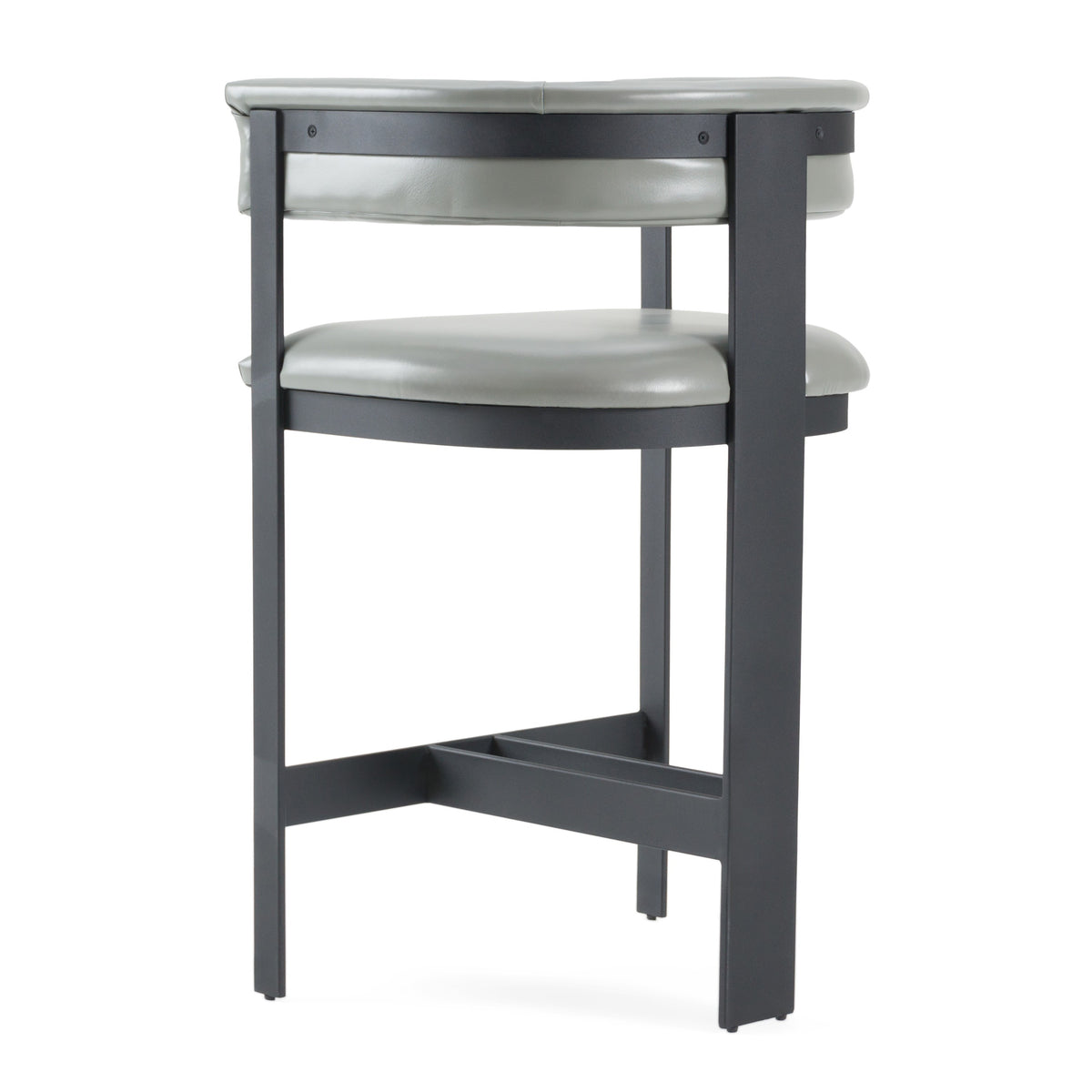 Boswell Modern Grey Faux Leather + Black Counter Chair