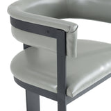 Boswell Modern Grey Faux Leather + Black Counter Chair