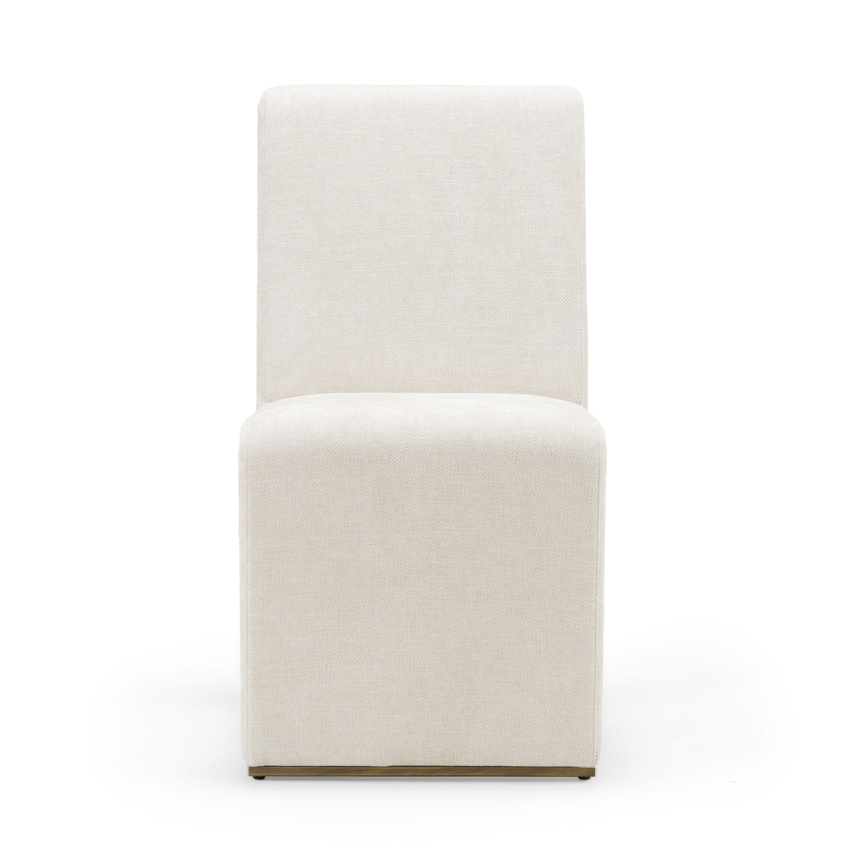 Bounty Modern Beige Fabric + Antique Brass Dining Chair (Set of 2)