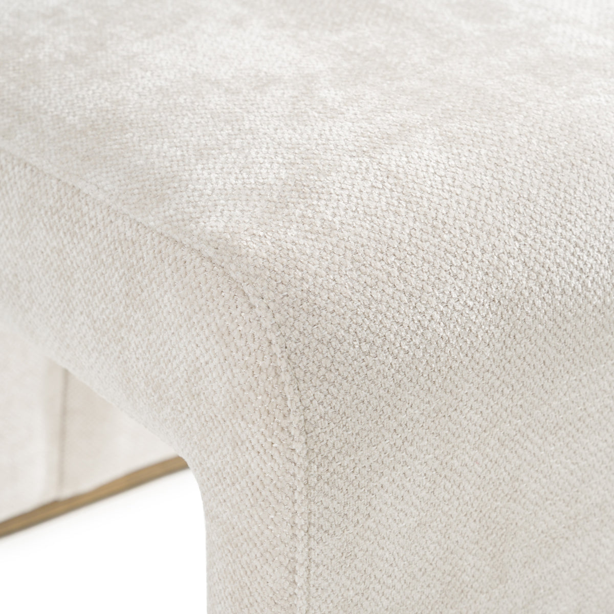 Bounty Modern Beige Fabric + Antique Brass Dining Chair (Set of 2)
