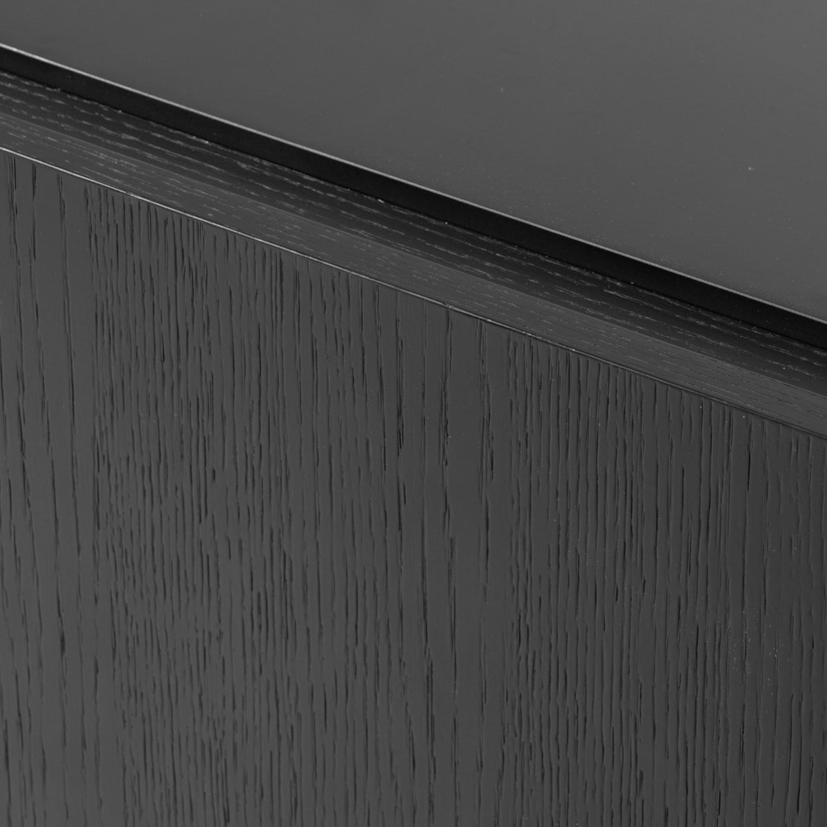 Bowie Mid-Century Modern Black Oak + Brass Buffet