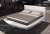 Queen Sferico Modern Eco-Leather Bed with LED Lights