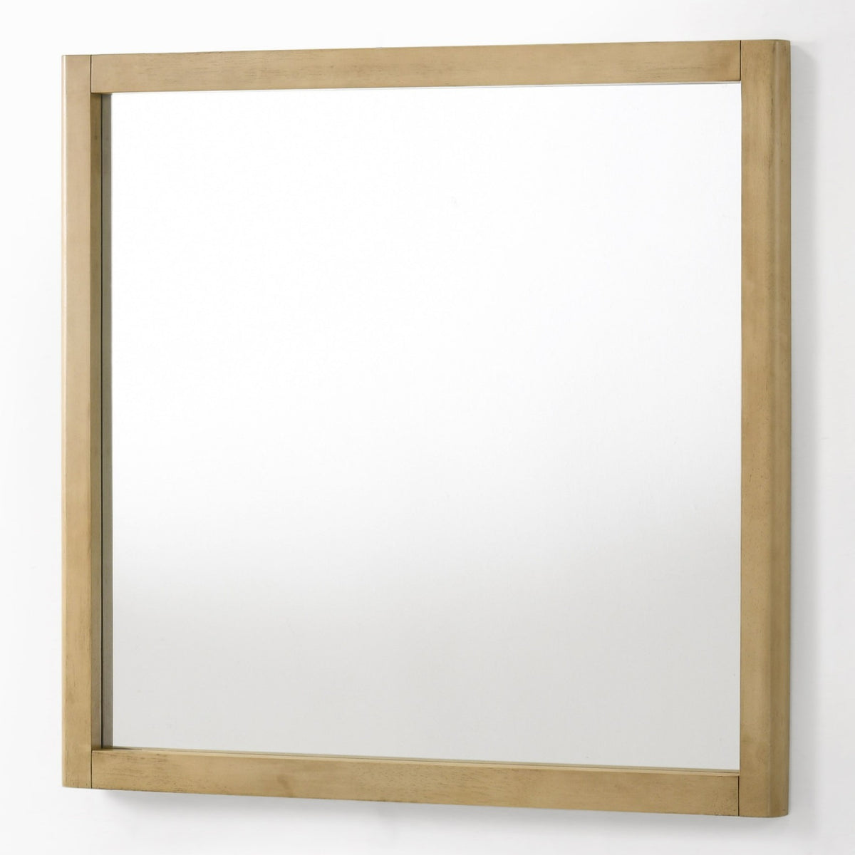 Santa Monica Modern Natural Oak Square Mirror