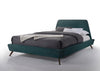 Queen Lewis Mid-Century Modern Teal & Walnut Bed