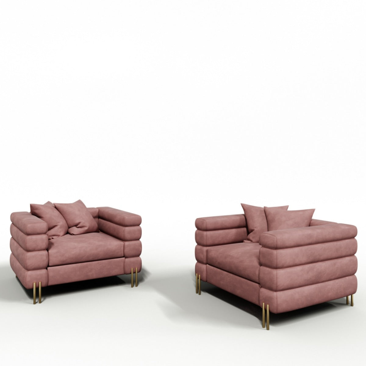 Branson Pink Velvet Accent Chair