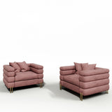 Branson Pink Velvet Accent Chair
