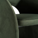 Brea Modern Green Fabric Dining Chair